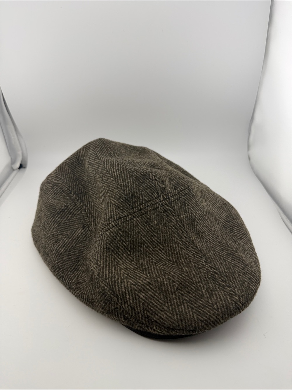 Stetson Brown Herringbone Wool Flat Cap
